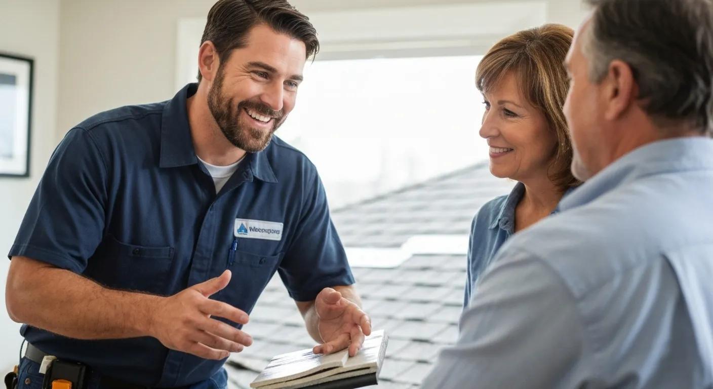 Local contractor explaining waterproofing solutions to a homeowner in Milwaukee, highlighting the value of local expertise